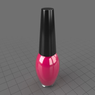 Pink nail polish bottle 2