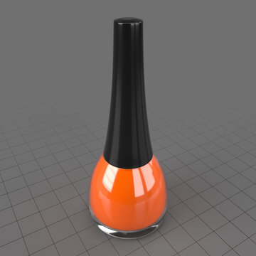 Orange nail polish bottle