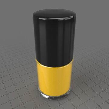 Yellow nail polish bottle
