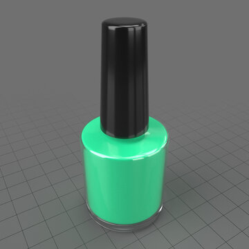 Green nail polish bottle