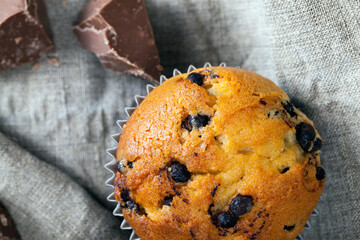 wheat cupcake with chocolate filling