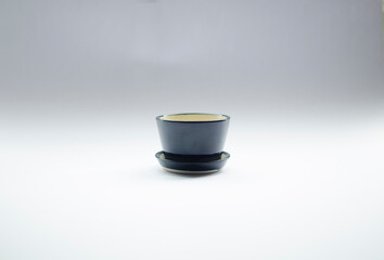 Maceta de cerámica micro con plato