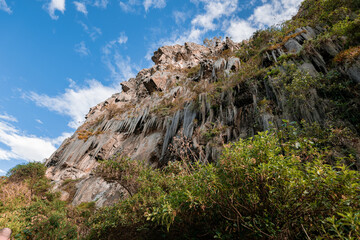 Stone Walls and Rocky Mountains on a Sunny day in Suesca, Cundinamarca Colombia where many climbers go to practice