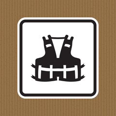 PPE Icon.Wearing a life jacket for safety Symbol Sign Isolate On White Background,Vector Illustration EPS.10