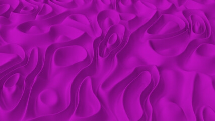 Abstract minimalistic background with purple noise wave field. Detailed displaced surface. Modern background template for documents, reports and presentations. Sci-Fi Futuristic. 3d rendering