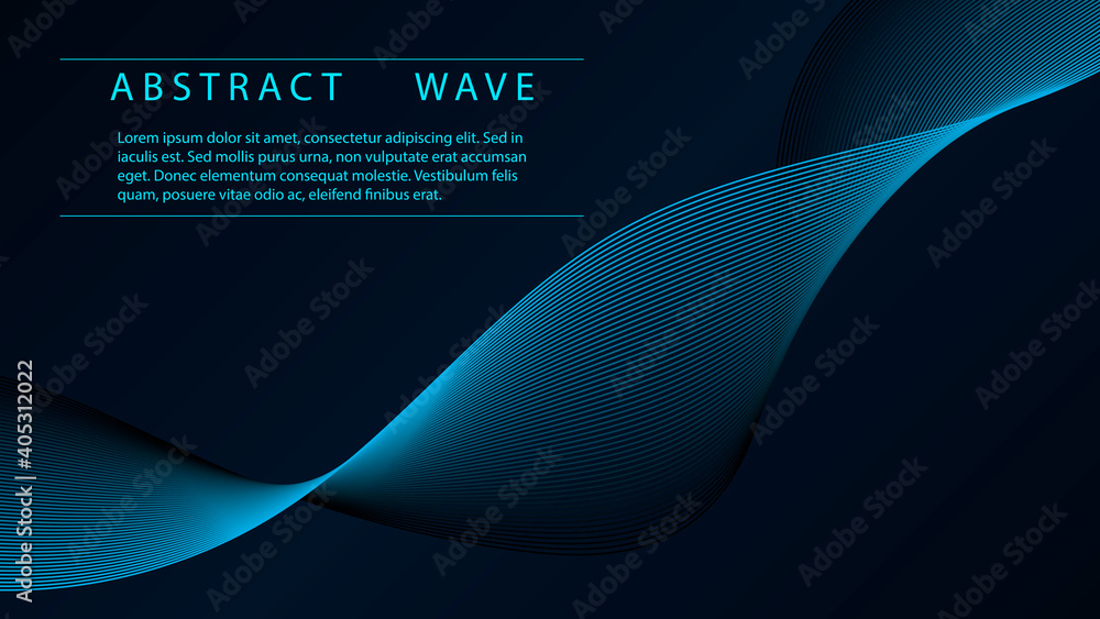 Poster abstract vector wave. modern equalizer. futuristic dynamic wave in grey background .vector illustrat