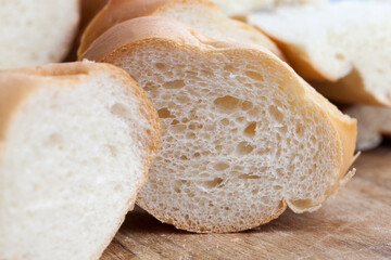 sliced white wheat baguette