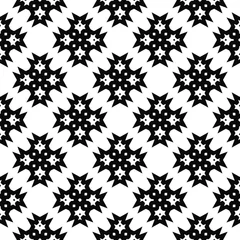 Foto op Aluminium Black and white texture. Abstract seamless geometric pattern.  © t2k4