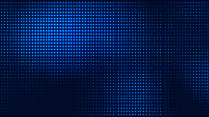 Fototapeta premium Dot blue pattern screen led light gradient texture background. Abstract technology big data digital background. 3d rendering.