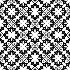 Tuinposter Black and white texture. Abstract seamless geometric pattern.  © t2k4