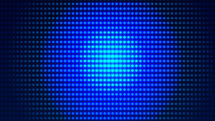 Naklejka premium Dot white blue pattern screen led light gradient texture background. Abstract technology big data digital background. 3d rendering.