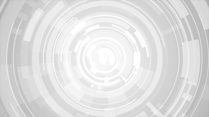 Circle white gray bright technology Hi-tech background. Abstract graphic digital future concept design.