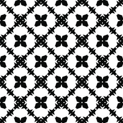 Black and white texture. Abstract seamless geometric pattern.
