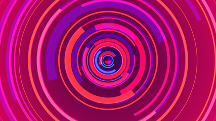 Circle pink neon lines technology Hi-tech blue background. Abstract graphic digital future concept design.