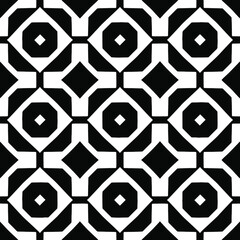 Black and white texture. Abstract seamless geometric pattern.
