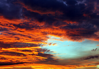 beautiful red bright clouds