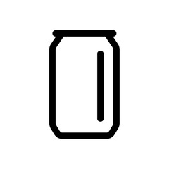 Aluminum Soda Can outline icon isolated on white background