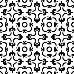 Black and white texture. Abstract seamless geometric pattern.
