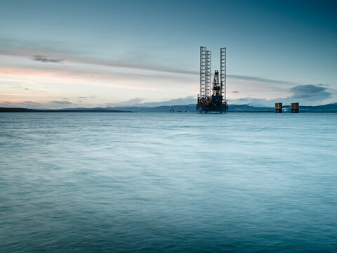 Jackup rig in Cromarty Firth, Scotland, UK