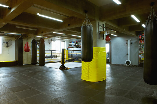 Empty boxing ring