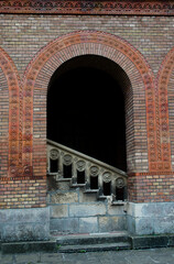 Architectural elements of buildings arches, ancient texture. the interior is designed by Viennese artists