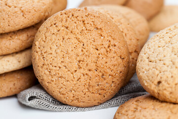 porous cookies baked with oatmeal