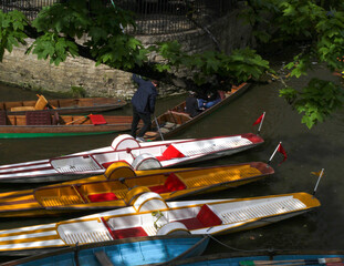 Punts and pedal boats.