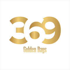 369 golden days vector design