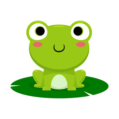 a smiling frog. Isolated Vector Illustration