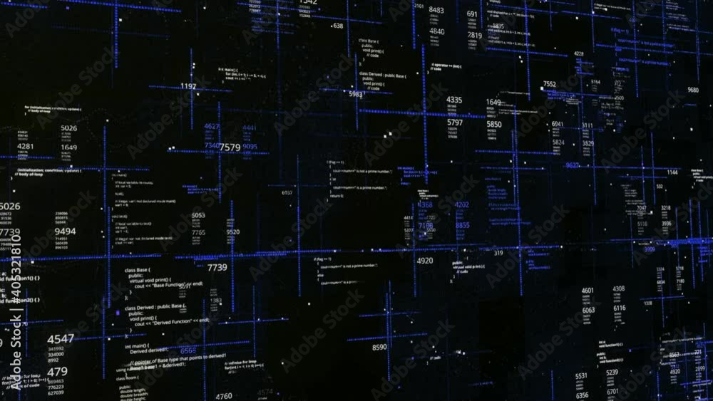 Poster smart business data analytic technology on black background, seamless loop. animation. future global