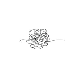 hand drawn scribble art circle element, ball in center Vector illustration.
