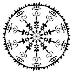 Black and white mandalas