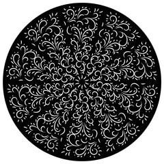 Black and white mandalas