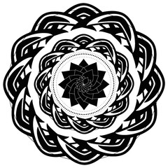 Black and white mandalas