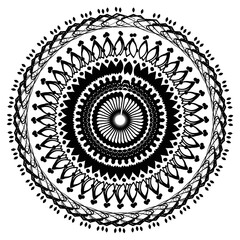 Black and white mandalas