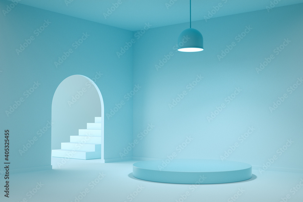 Poster minimal scene template display for show product 3d render