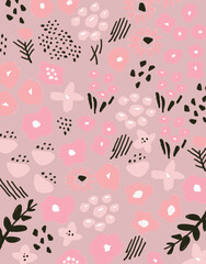 水彩風の花イラストを使った背景