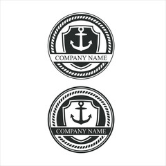 anchor logo collections, logo template for shipping, or marine.