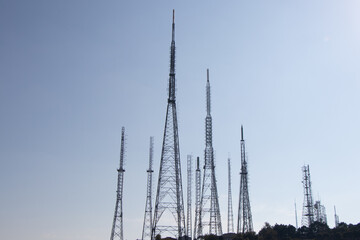 Old Broadcasting Towers (Telecommunications Towers) on Camlica Hill - Istanbul, Turkey 