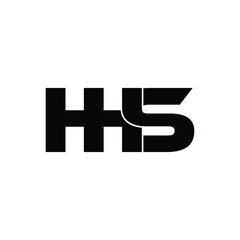 HHS letter monogram logo design vector