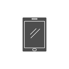 tablet pad device black solid style icon vector illustration