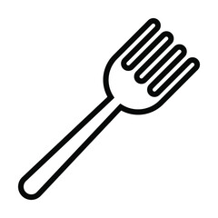 fork icon, cutlery restaurant kitchen utensil vector