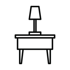 table lamp, home interior vector