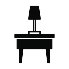table lamp, home interior vector
