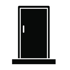 door icon, home interior vector