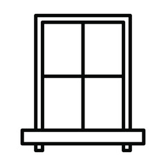 window icon, home interior vector