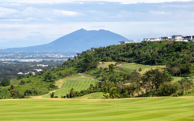 Aerial View of Clark and Mt. Arayat in distance - Clark, Pampanga, Luzon, Philippines