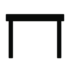 table desk icon, home interior vector