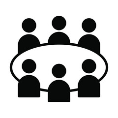 group team icon, meeting, business vector