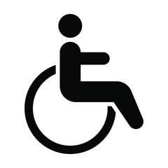 wheelchair icon,  disabilities vector